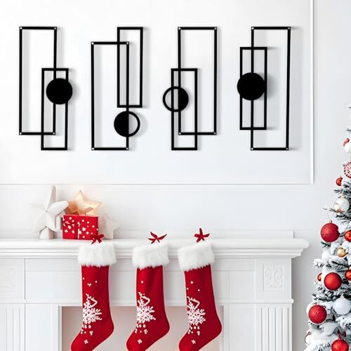 Curated Geometric Metal Sign - Modern Wall Art for Every Room