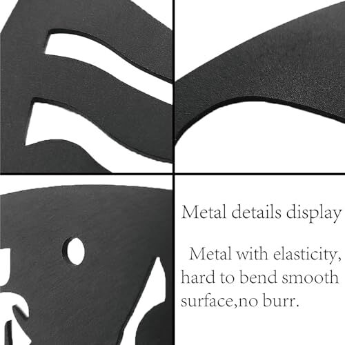 Elevate Your Space with Abstract Black Geometric Metal Sign