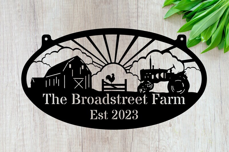 Personalized Animal Farm Metal Sign - Your Rustic Outdoor Decor - Personalize Wall Art