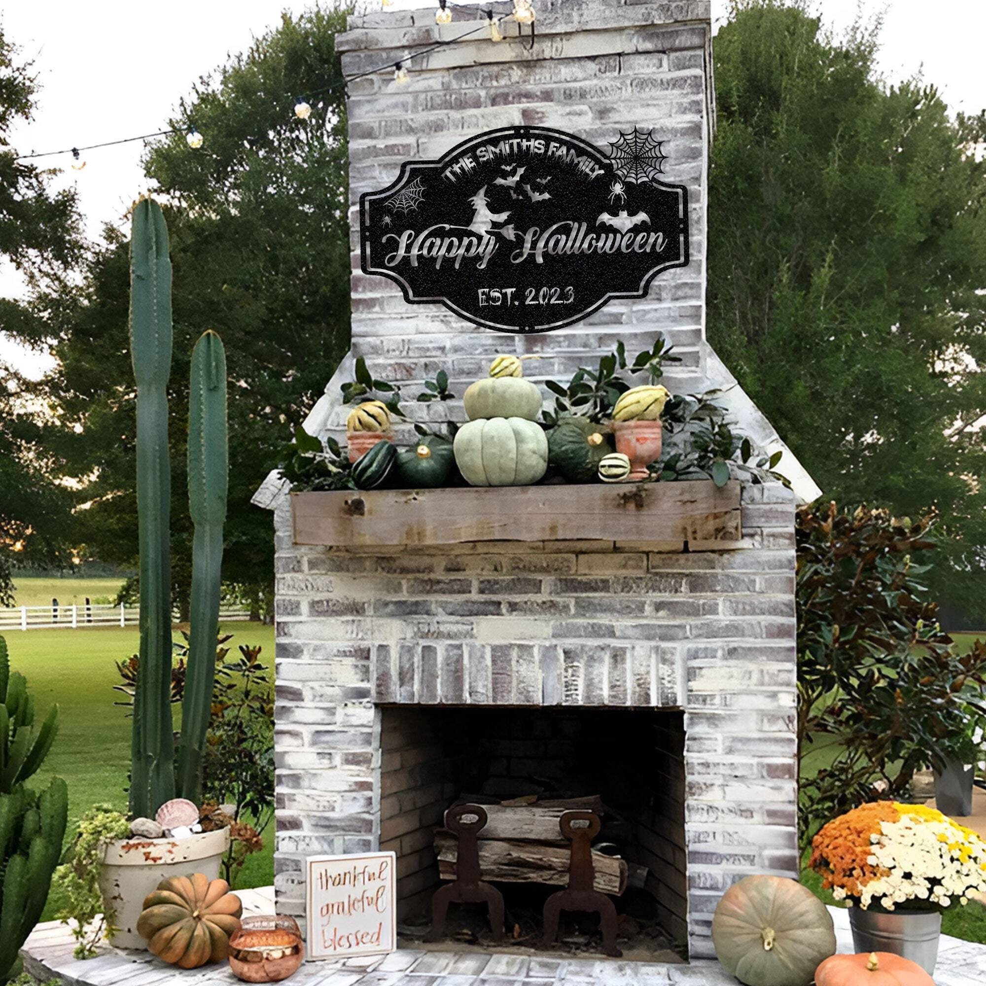 Give your family a Personalized Haunted Halloween Metal Sign