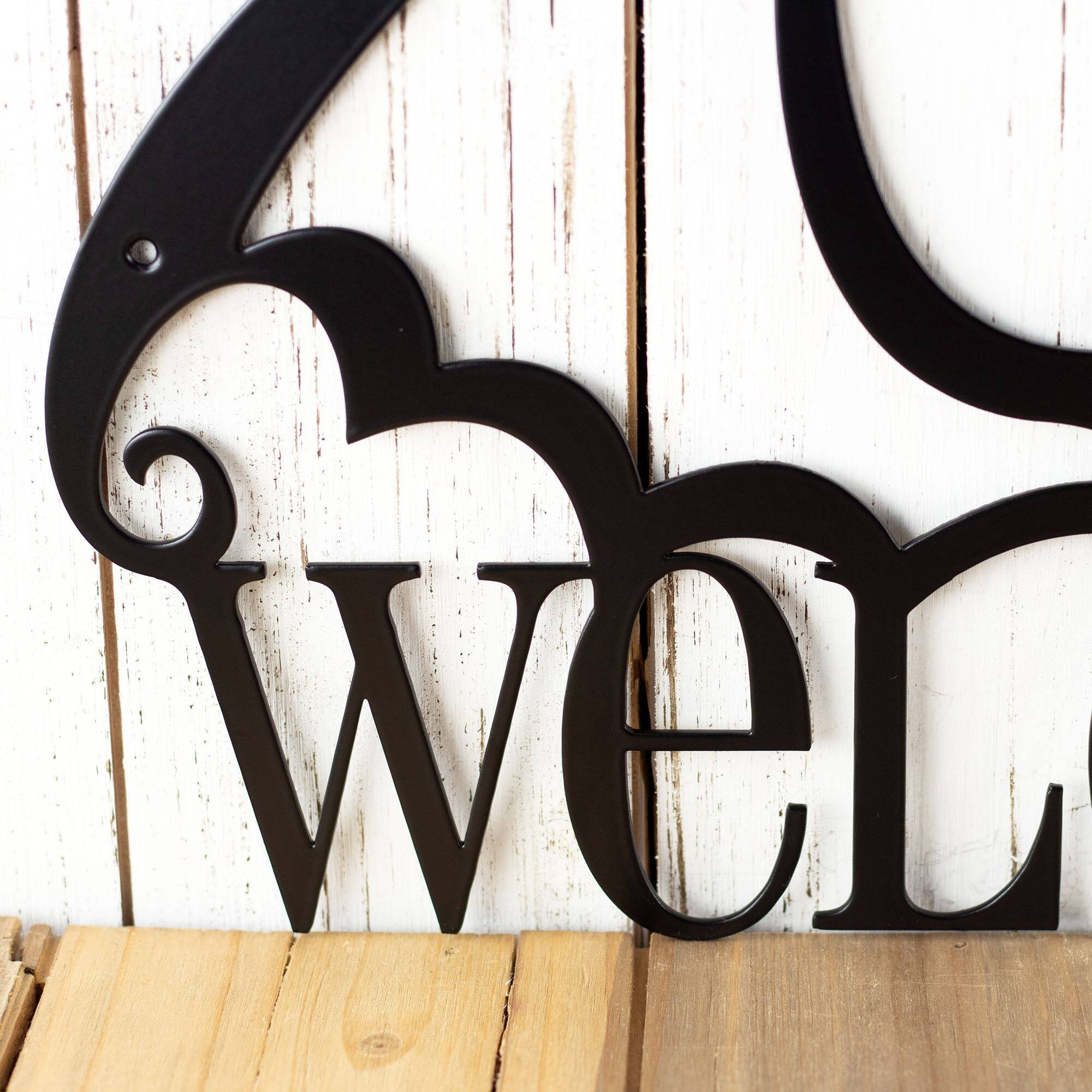 Outdoor Bat Metal Sign to Personalize Your Spooky Halloween Welcome