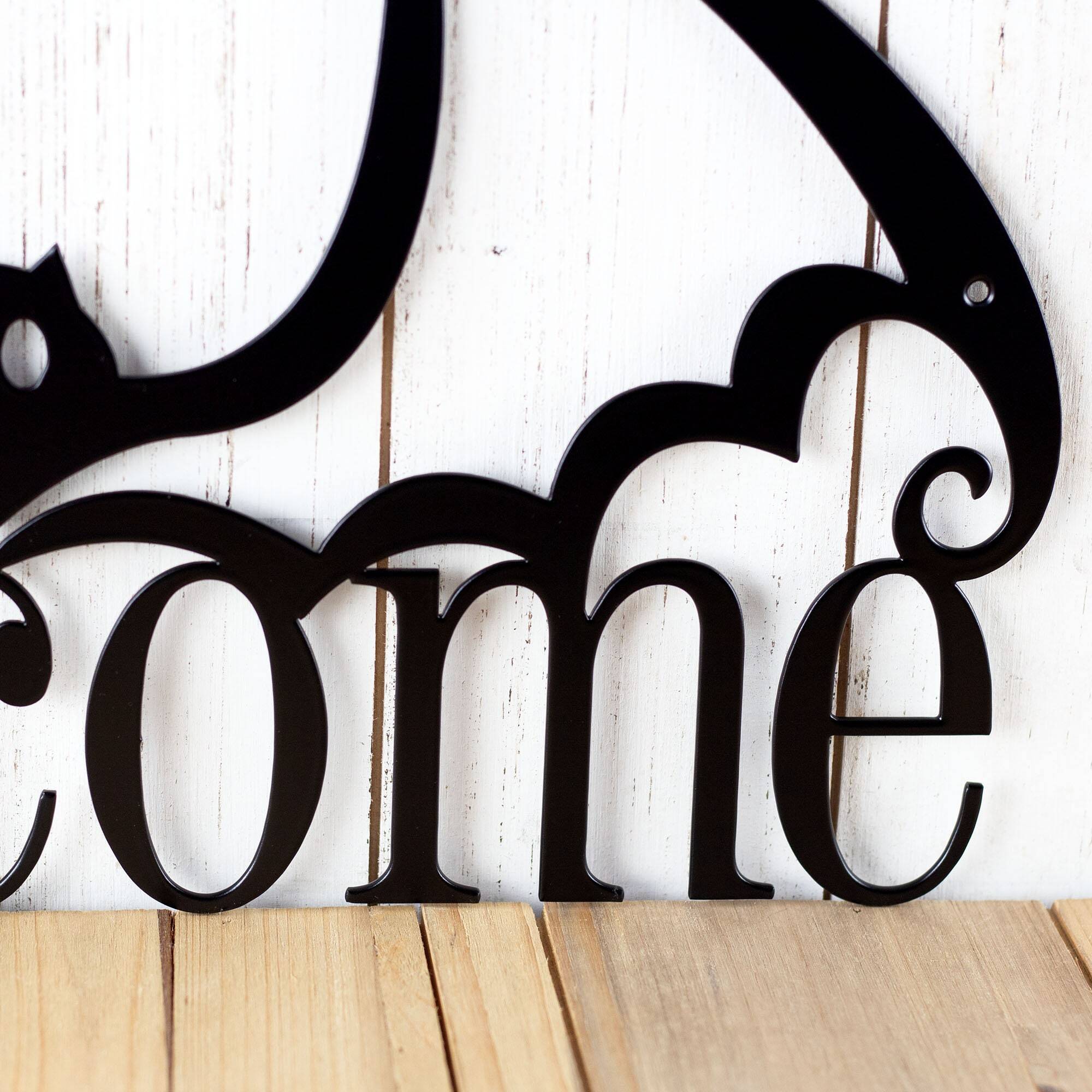 Outdoor Bat Metal Sign to Personalize Your Spooky Halloween Welcome