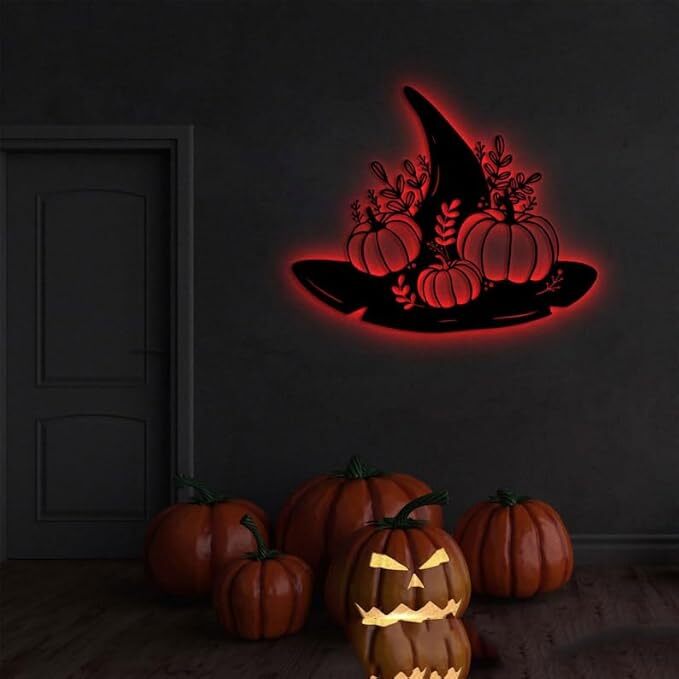 Custom Halloween Witch Hat Metal Sign for Your Spooky Home