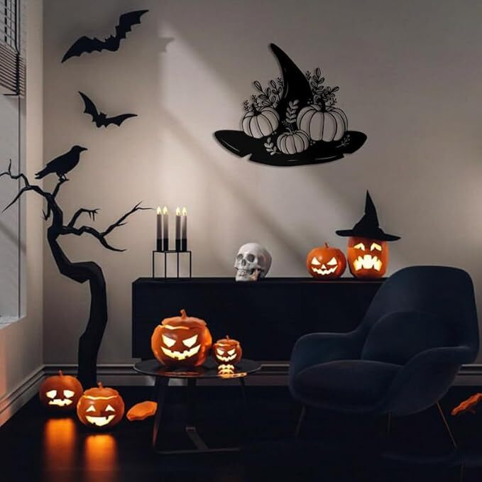 Custom Halloween Witch Hat Metal Sign for Your Spooky Home