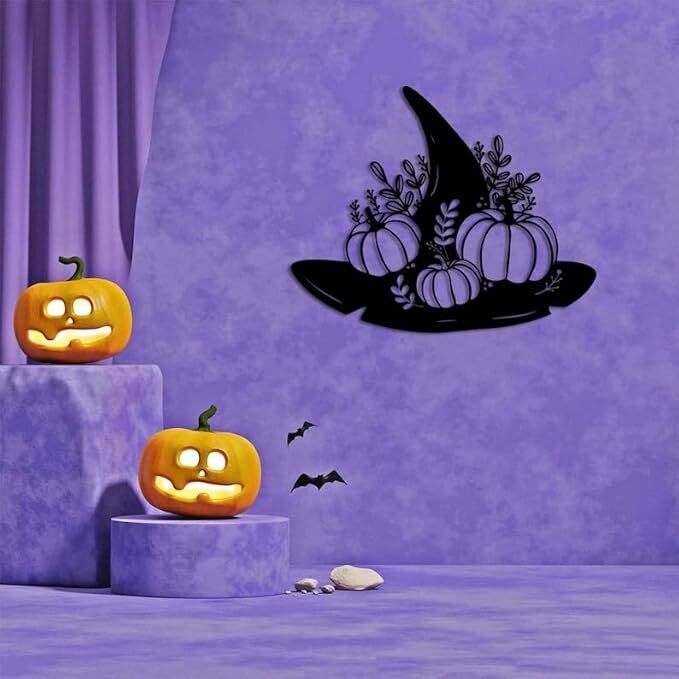 Custom Halloween Witch Hat Metal Sign for Your Spooky Home