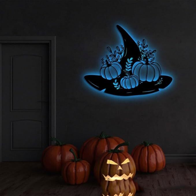 Custom Halloween Witch Hat Metal Sign for Your Spooky Home