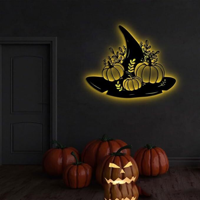 Custom Halloween Witch Hat Metal Sign for Your Spooky Home