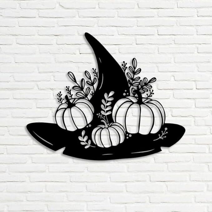 Custom Halloween Witch Hat Metal Sign for Your Spooky Home - Personalize Wall Art