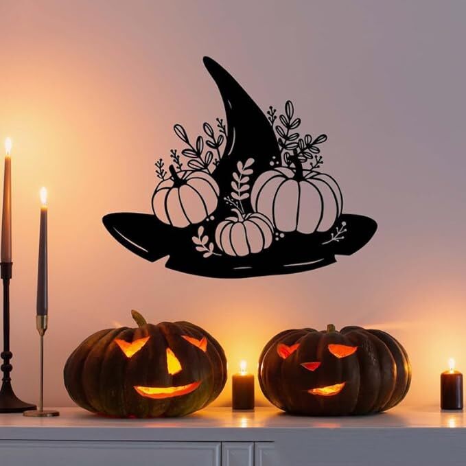 Custom Halloween Witch Hat Metal Sign for Your Spooky Home