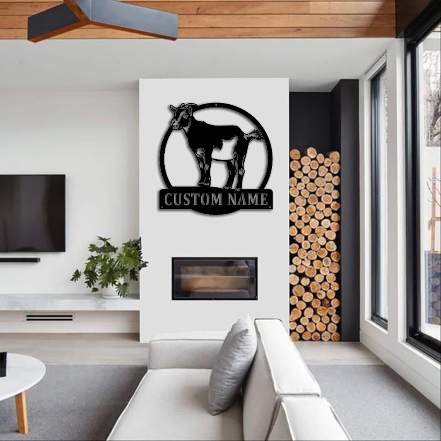 Heartfelt Personalized Goat Metal Sign for Farmhouse Decor