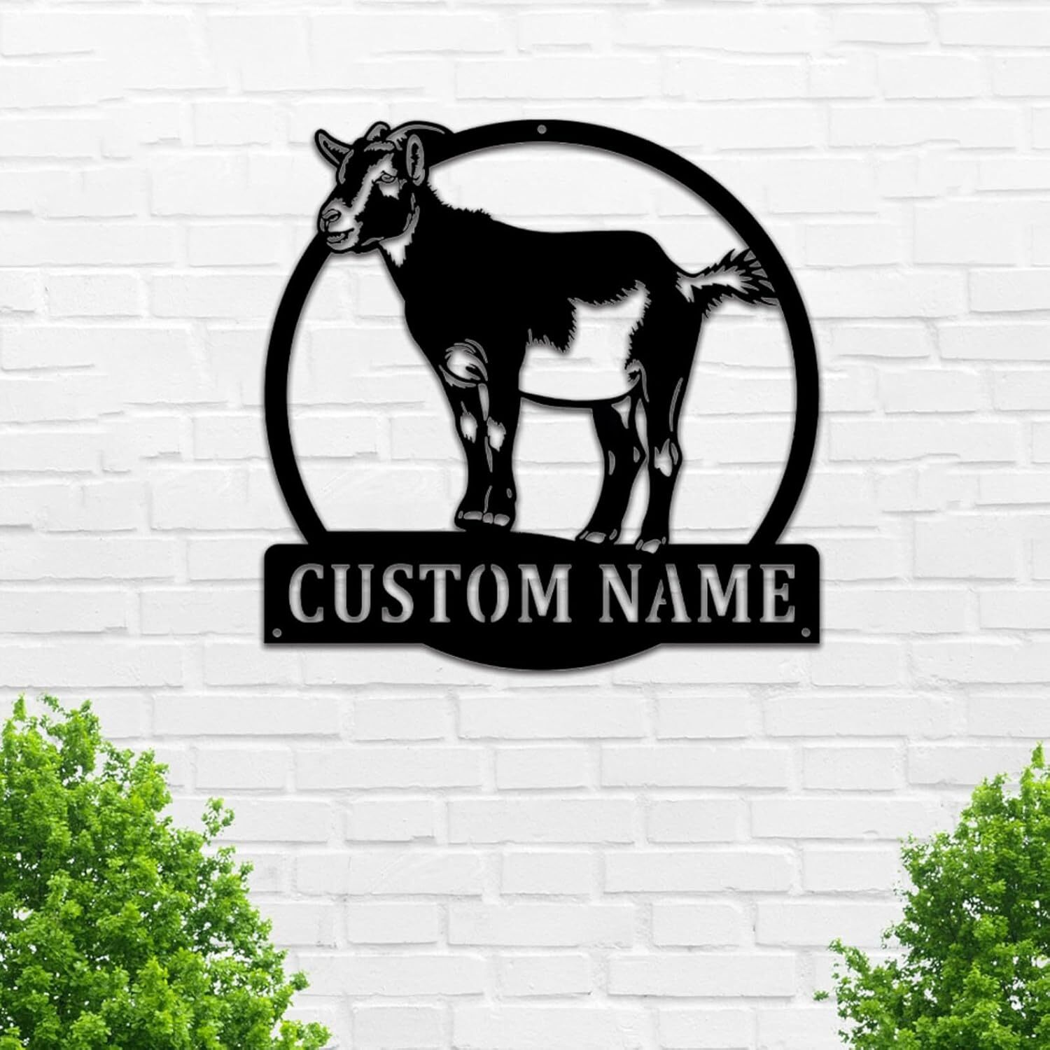 Heartfelt Personalized Goat Metal Sign for Farmhouse Decor