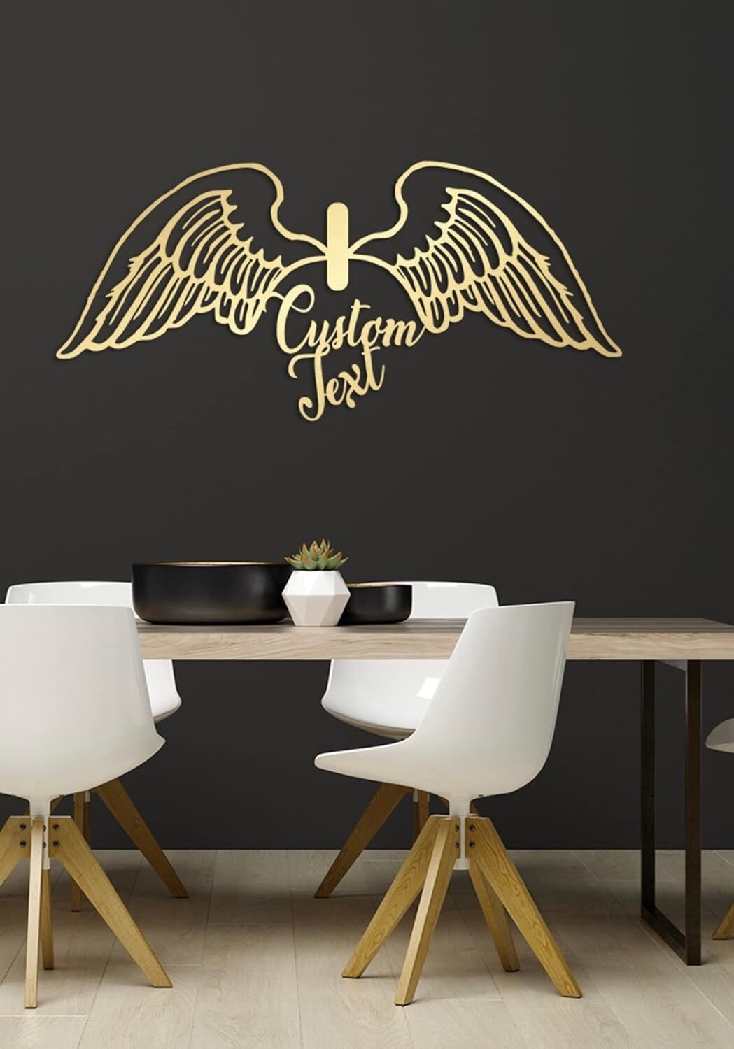 Personalized Guardian Angel Metal Wall Sign for Modern Home