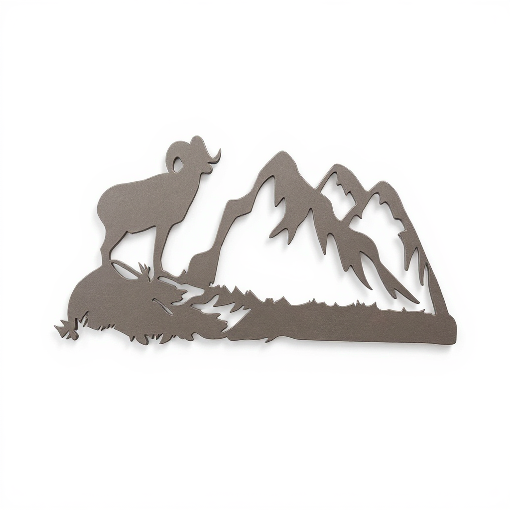 Majestic Bighorn Sheep Metal Sign for Rustic Cabin Decor - Personalize Wall Art