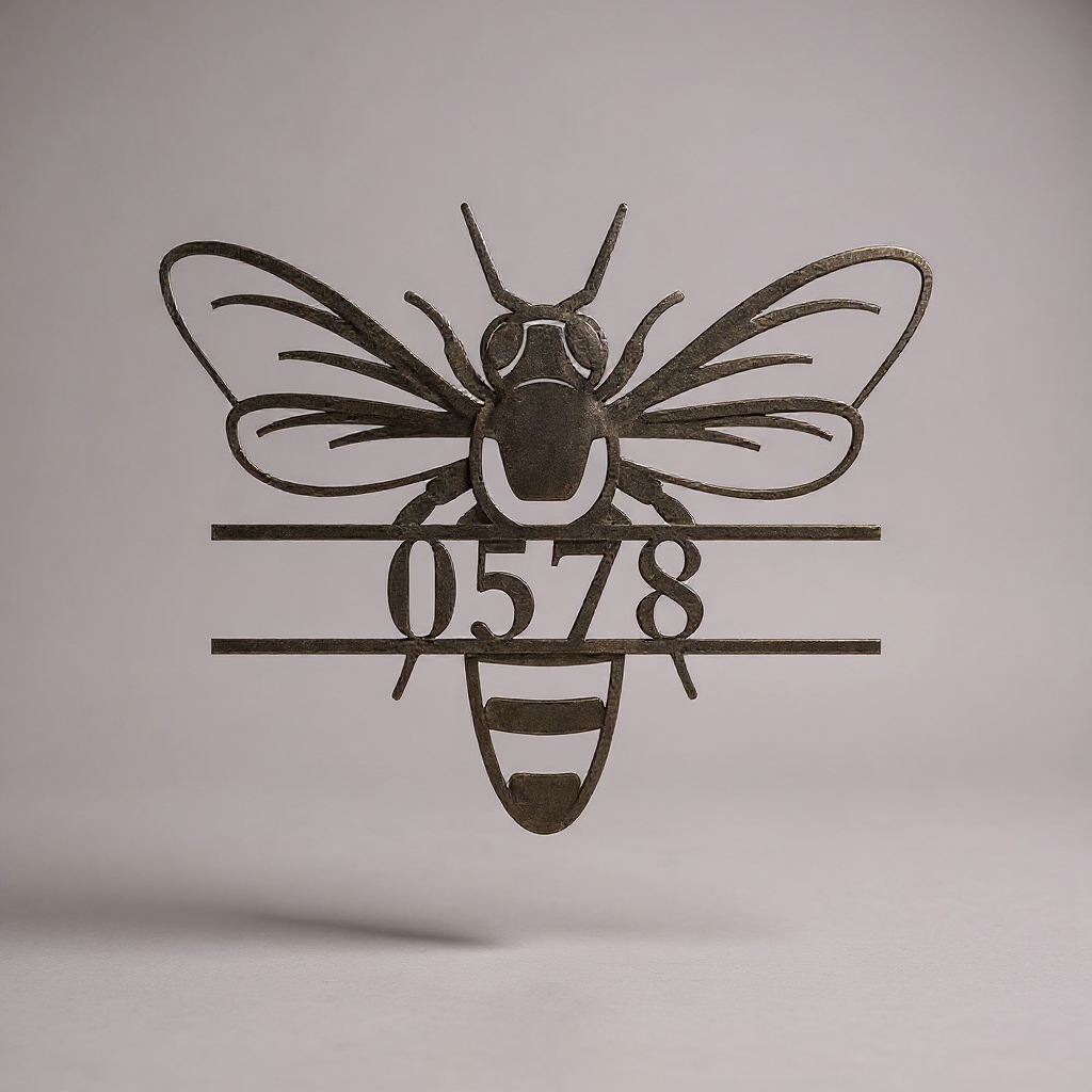 Your Custom Honey Bee Metal Address Sign for the Home - Personalize Wall Art