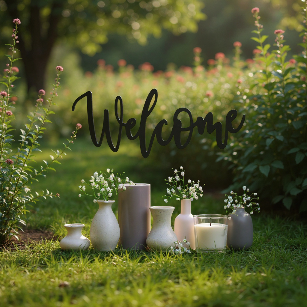 Welcome Home! Personalized Metal Wall Sign Decor