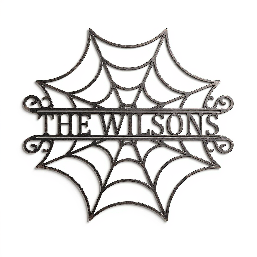 Haunted Monogram Metal Sign Custom Wall Art for Halloween - Personalize Wall Art