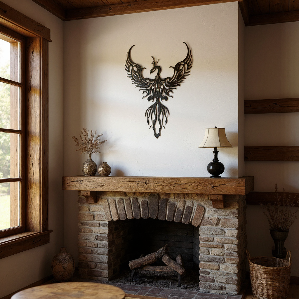 Symbol of Rebirth Phoenix Metal Sign for Wall