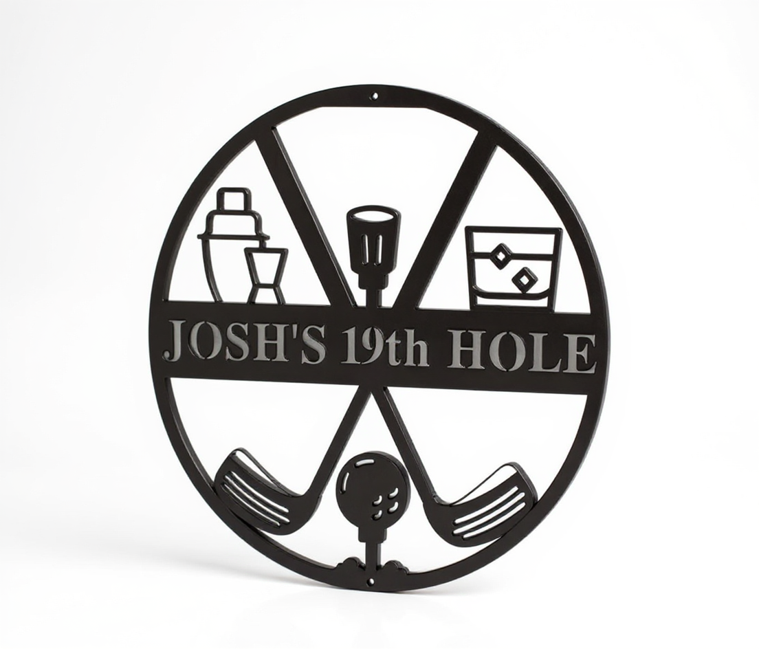 Unique Golf Metal Sign for Dad - Personalized Man Cave Decor - Personalize Wall Art