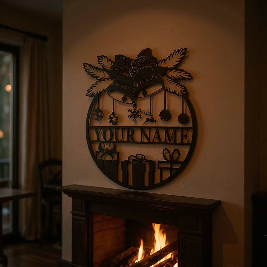 Heartwarming Christmas Metal Sign - Personalized Festive Wall Art