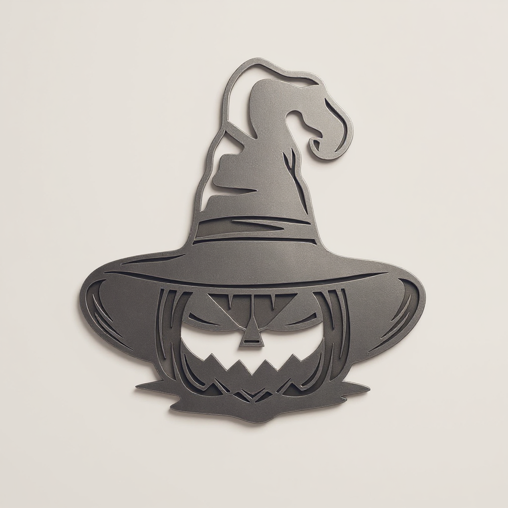 Bewitching Pumpkin Witch Metal Sign Spooky Wall Art - Personalize Wall Art