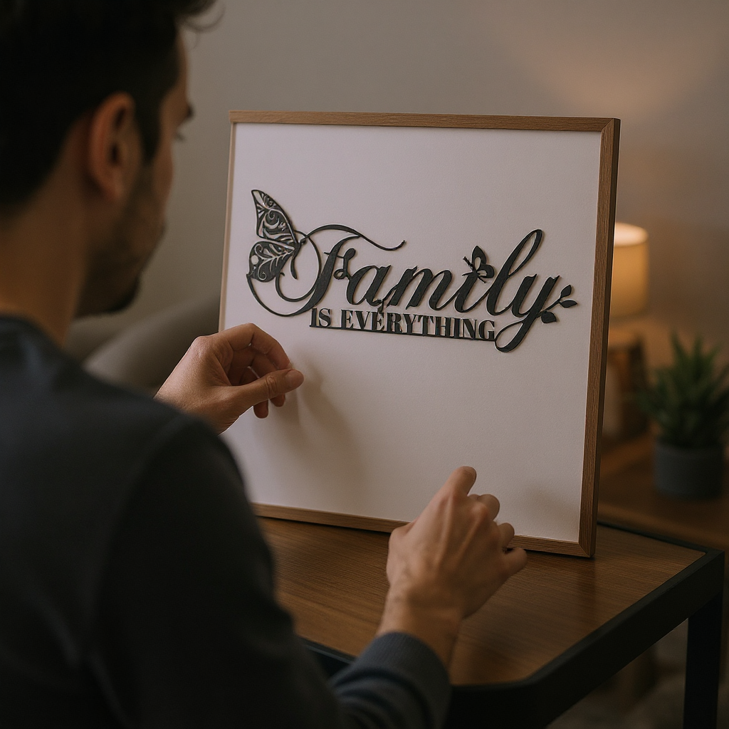 Your Family, Forever. Personalized Butterfly Metal Sign
