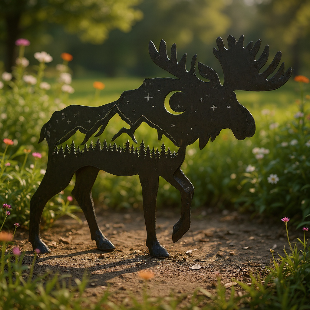 Bring Nature Home - Rustic Moose Metal Sign