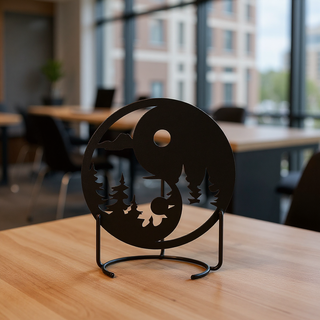 Balance & Flow Metal Sign - Yin Yang Decor for Home Walls