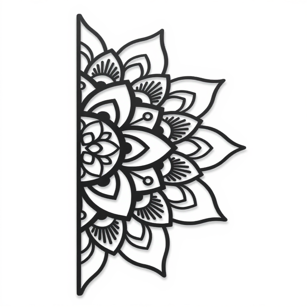 Sacred Geometry - Elegant Mandala Metal Wall Sign Decor - Personalize Wall Art