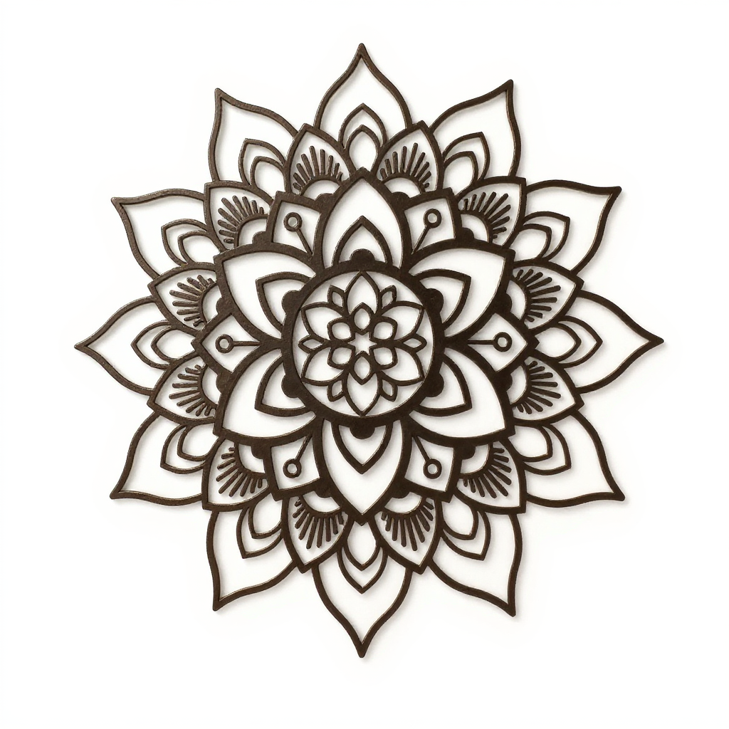Spiritual Mandala Metal Sign for Peaceful Living Room Decor - Personalize Wall Art