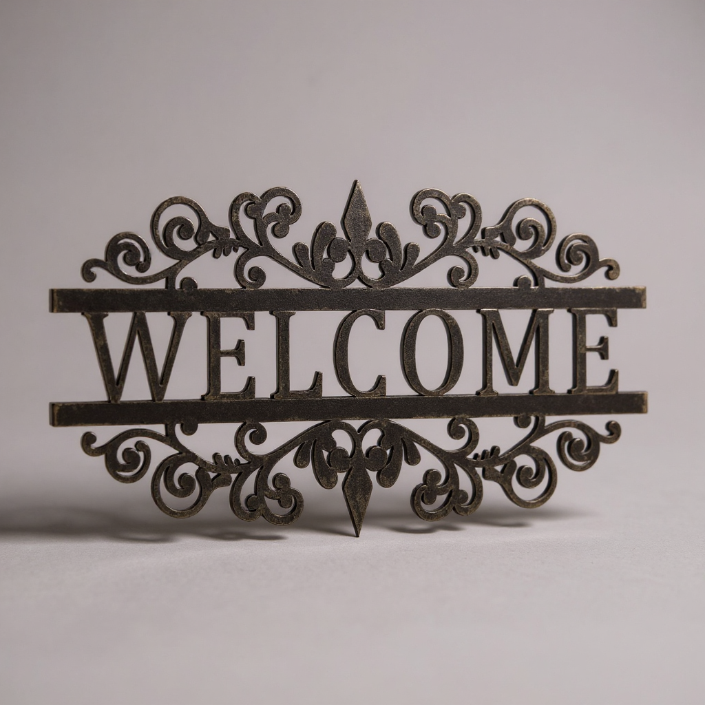 Warmth & Style - Personalized Indoor/Outdoor Welcome Metal Sign - Personalize Wall Art