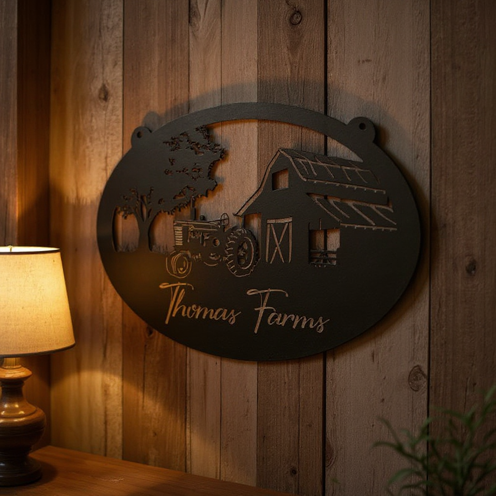 Your Family Farm's Heart - Personalized Tractor Metal Sign