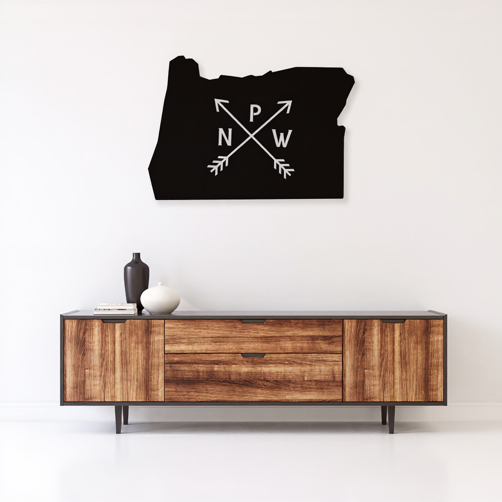 Beloved PNW Oregon Metal Sign Wall Decor for Home - Personalize Wall Art