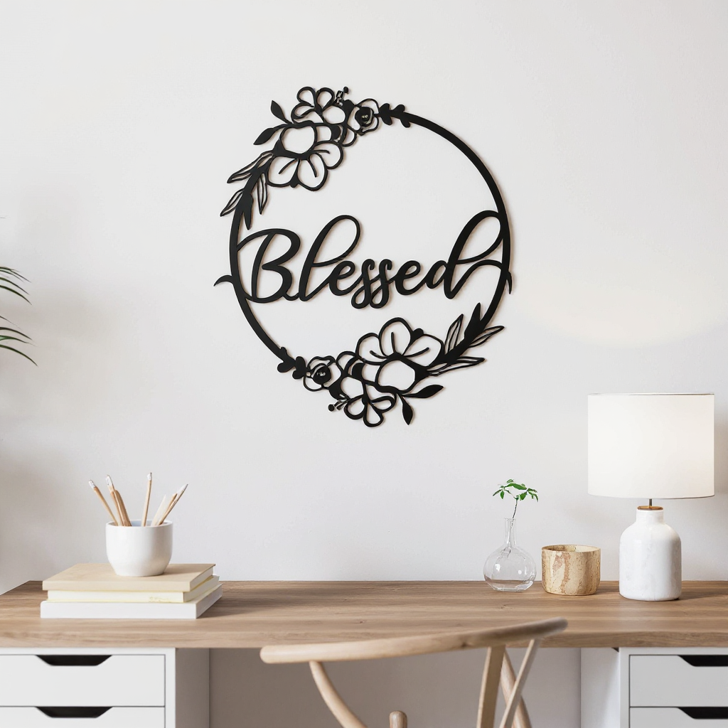 Personalized Blessed Metal Sign for Home Decor