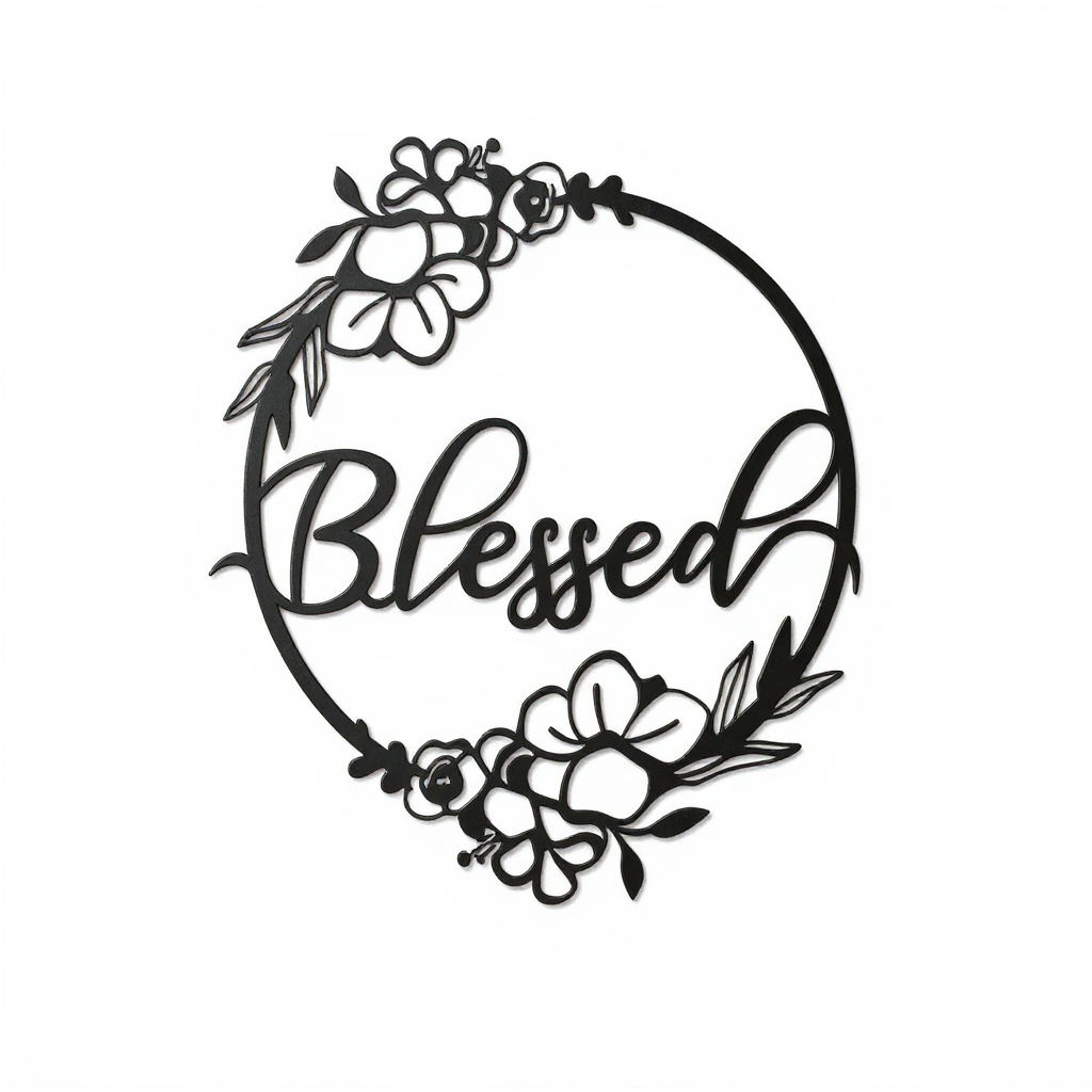 Personalized Blessed Metal Sign for Home Decor - Personalize Wall Art