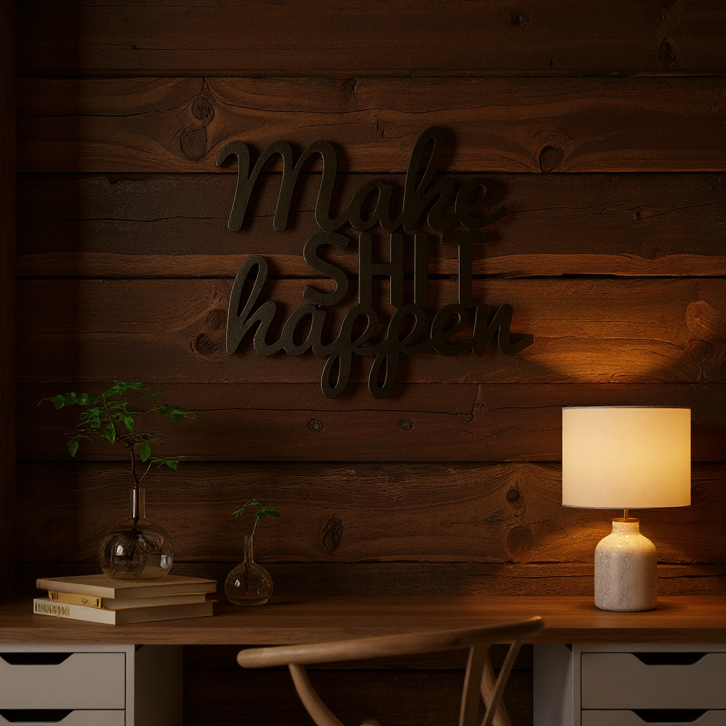 The Ultimate 'Make Shit Happen' Motivational Metal Sign