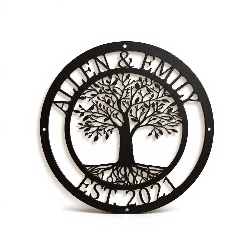 Lasting Love - Personalized Tree of Life Metal Sign - Personalize Wall Art