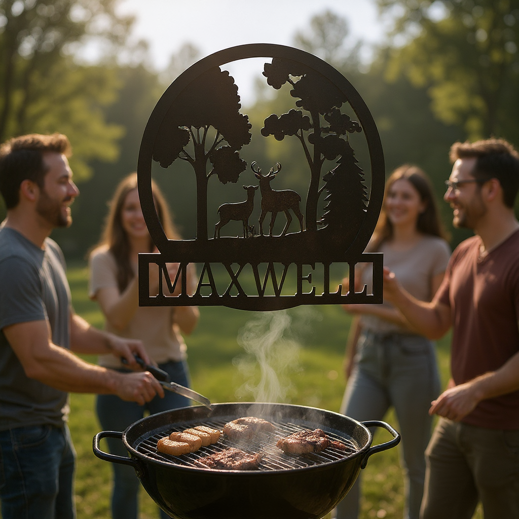 The Family Deer Metal Sign, Your Cabin's Personalized Decor