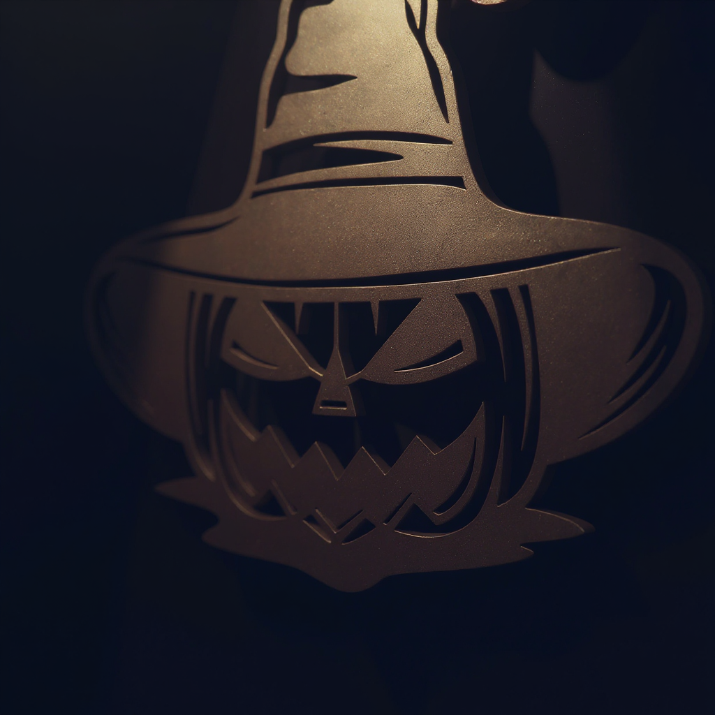 Bewitching Pumpkin Witch Metal Sign Spooky Wall Art