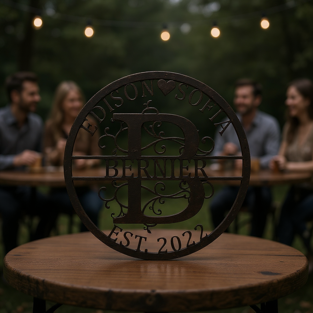 Personalized Family Name Metal Sign, Perfect Housewarming Gift