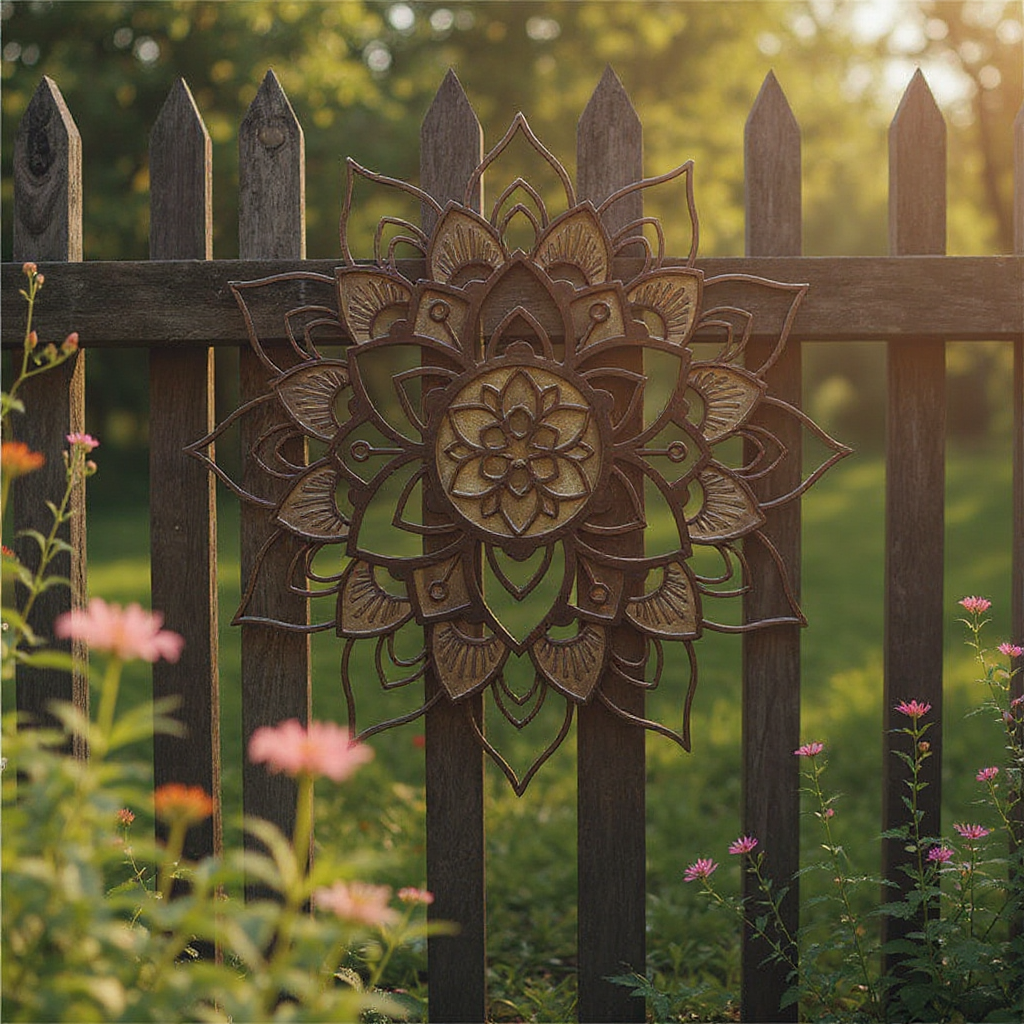 Spiritual Mandala Metal Sign for Peaceful Living Room Decor