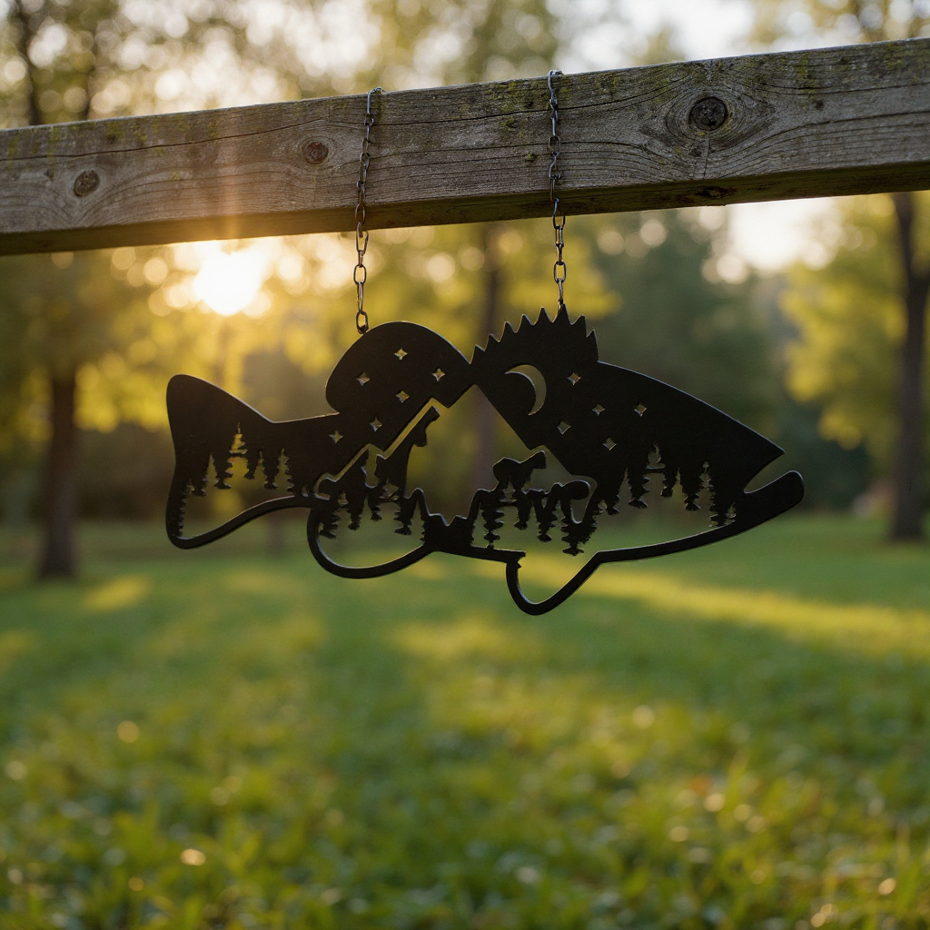 Reel Catch Personalized Bass Fish Metal Sign for Anglers