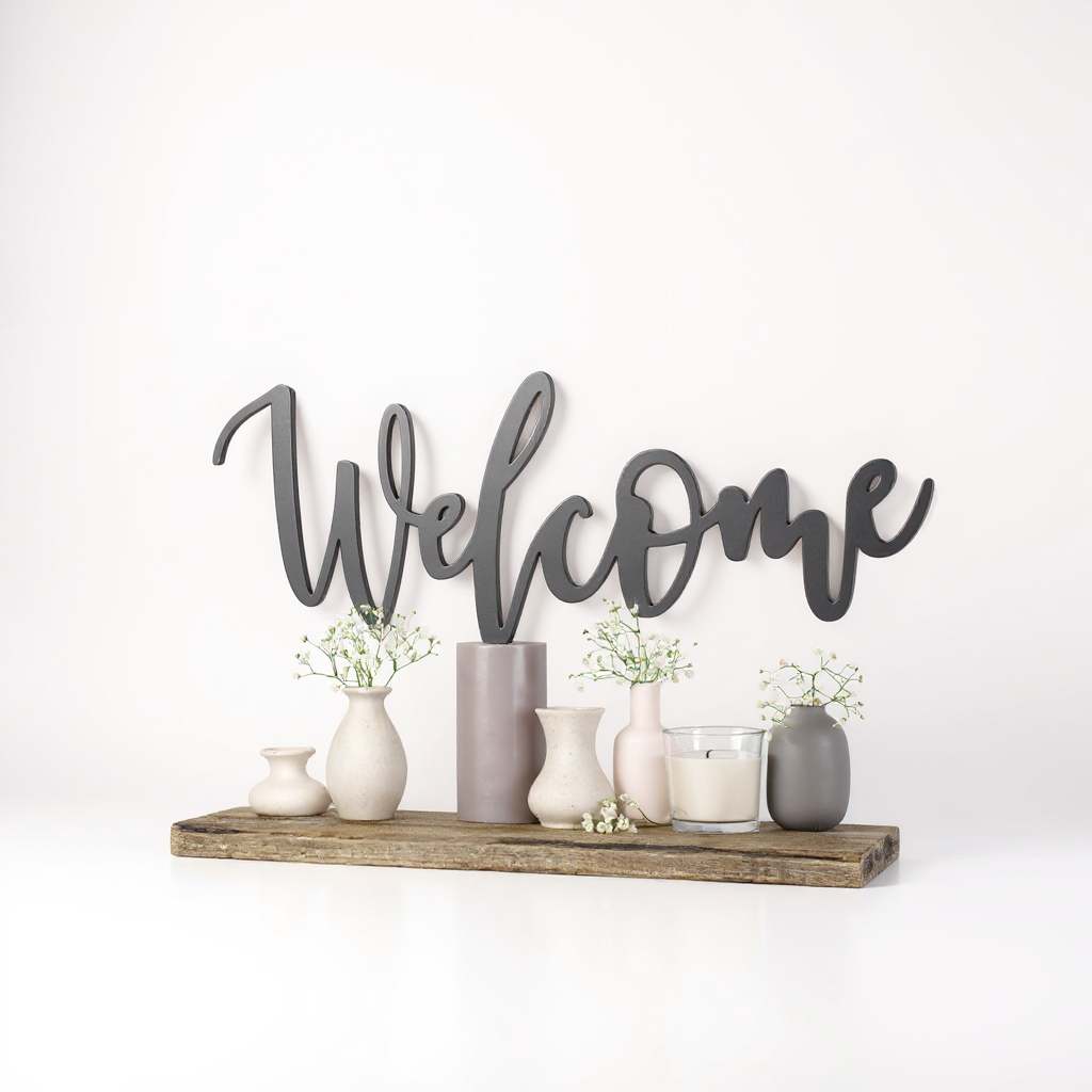 Welcome Home! Personalized Metal Wall Sign Decor - Personalize Wall Art