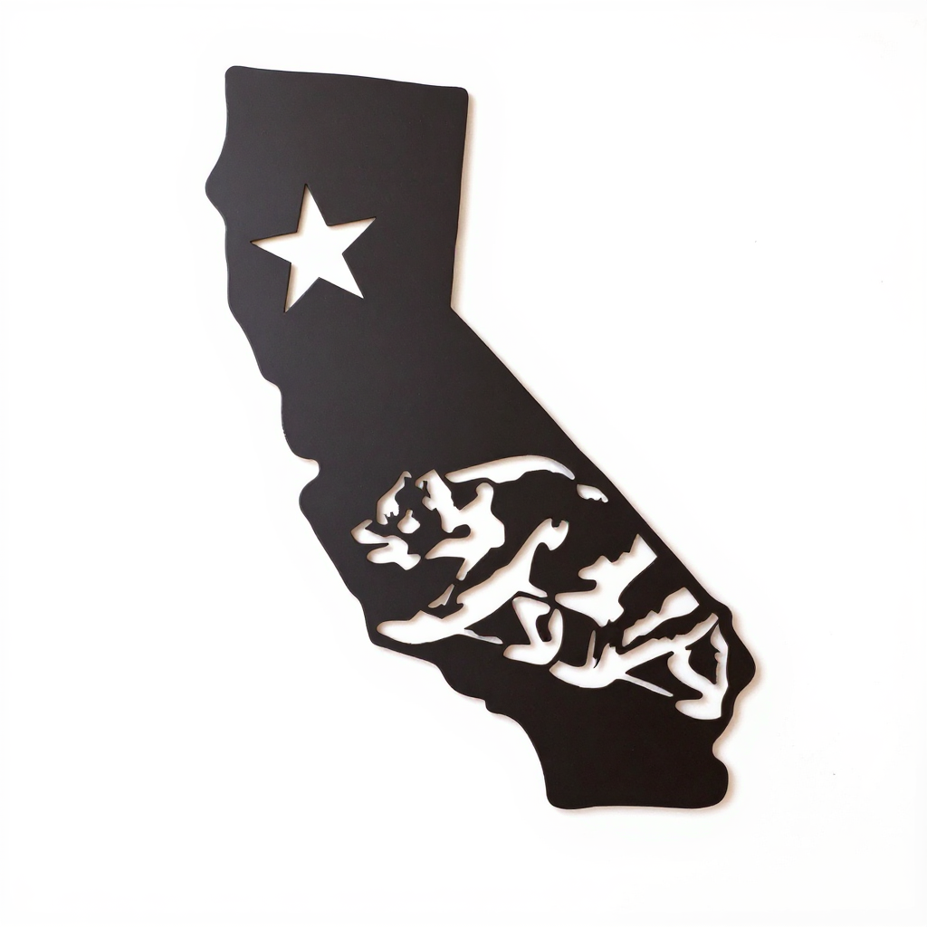 Golden State Pride - Custom Metal Wall Sign - Personalize Wall Art
