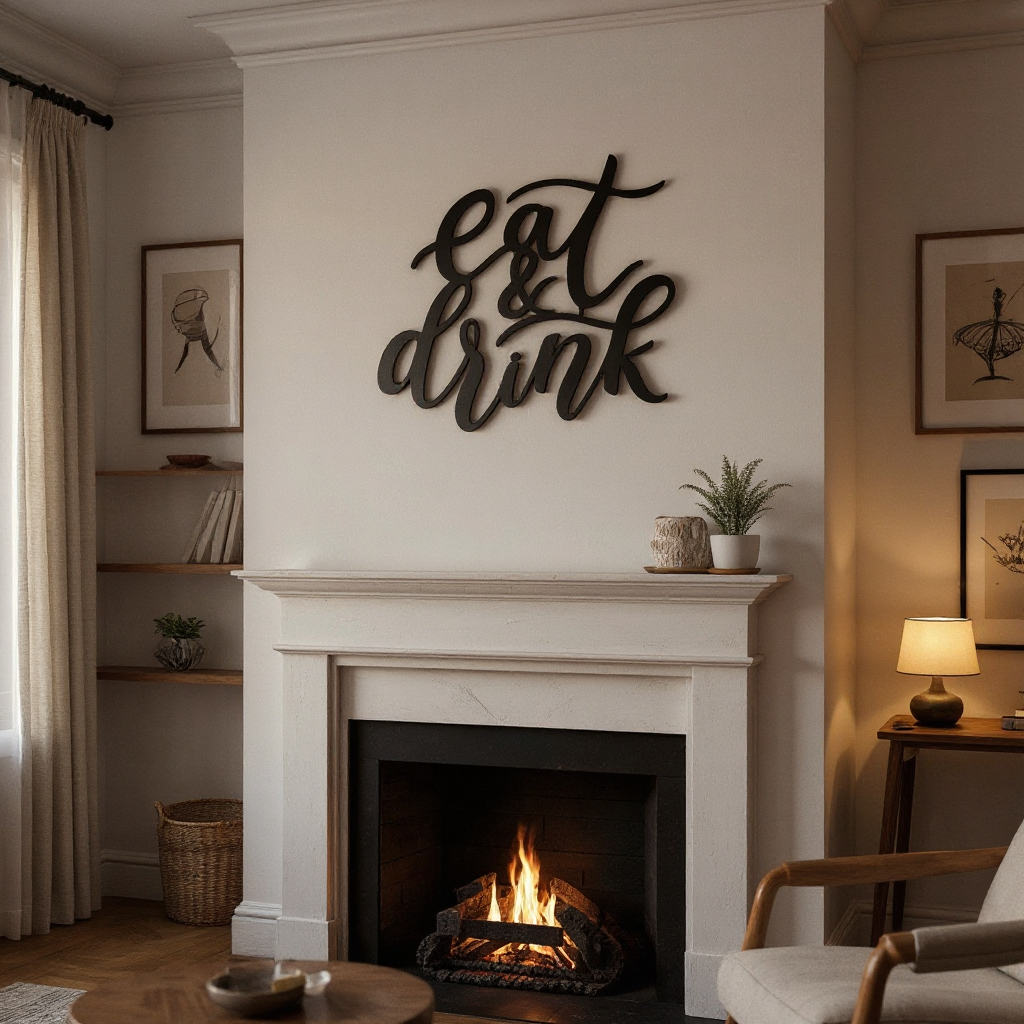 Savor Life's Flavor - 'Eat Drink' Metal Kitchen Wall Art
