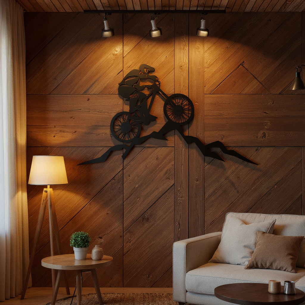 Mountain Trail Metal Sign - Personalized Biker Home Wall Art