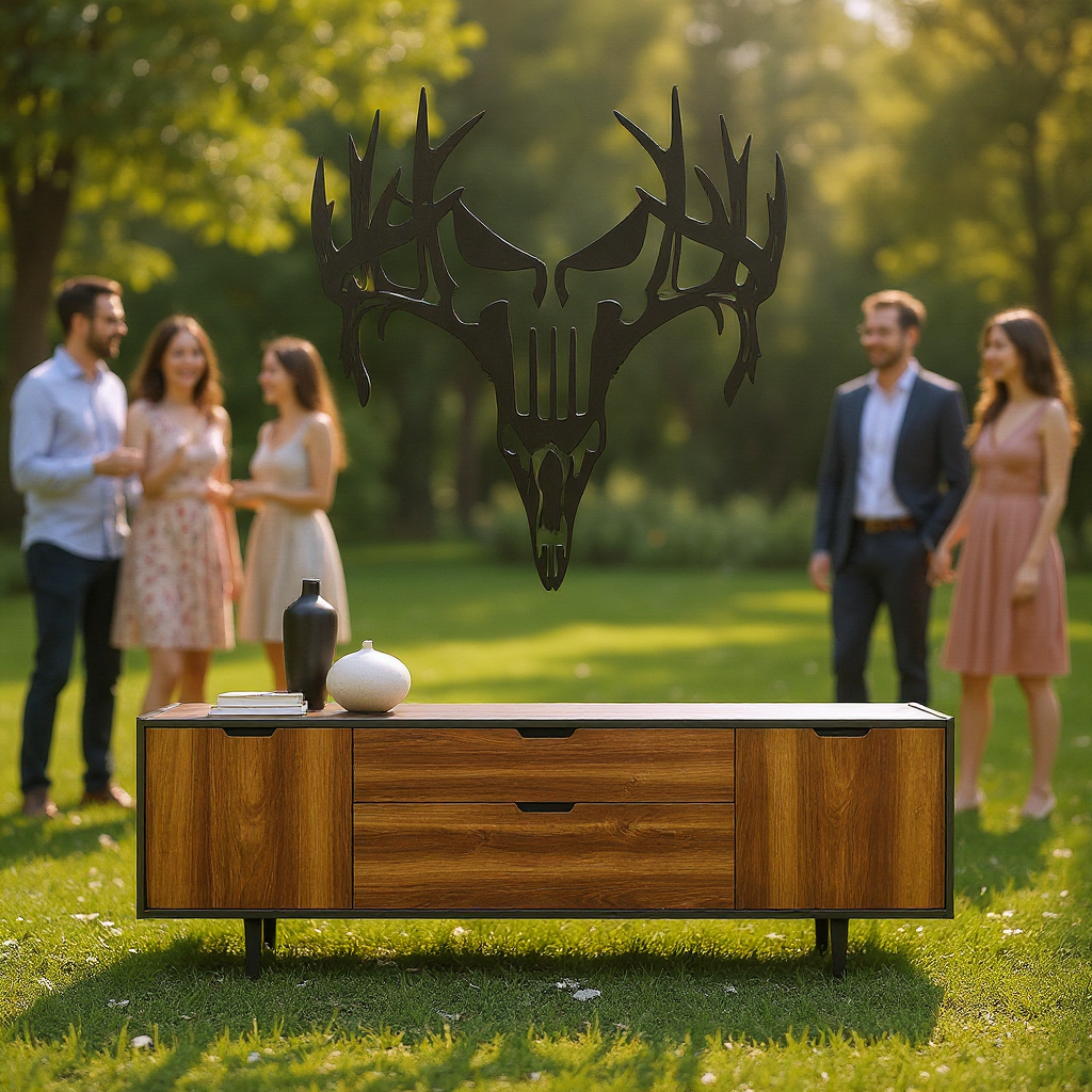 Command Your Space - Personalized Punisher Deer Metal Sign