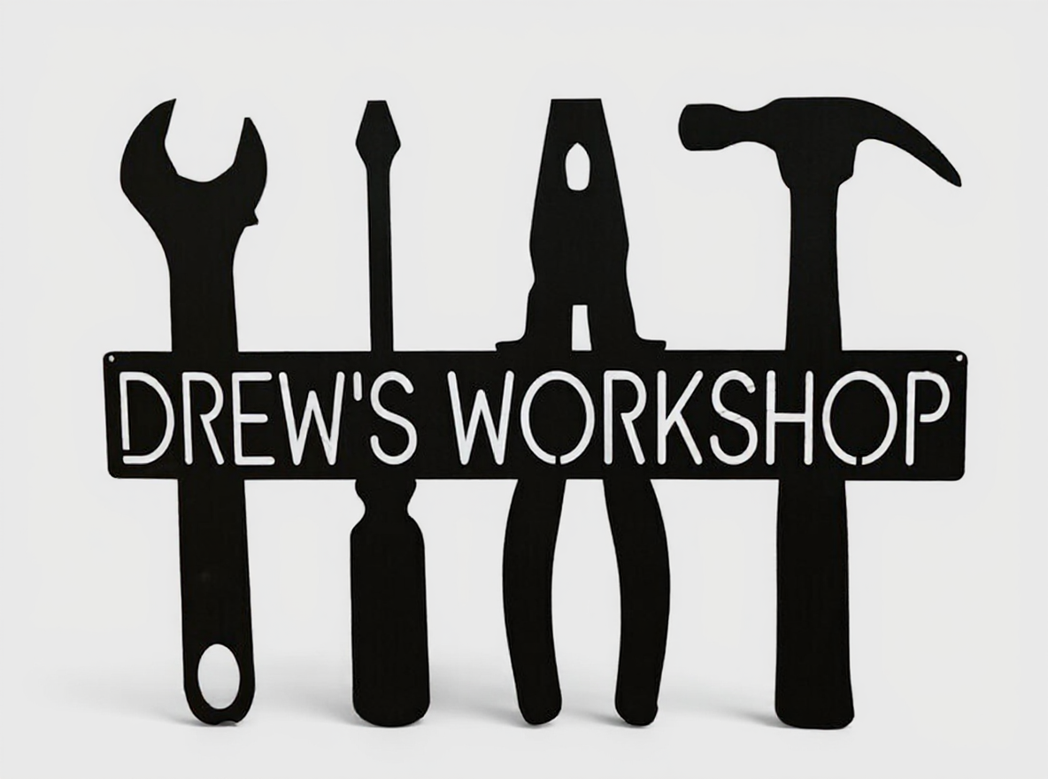 Transform Dad's Workshop with a Custom Garage Metal Sign Gift - Personalize Wall Art