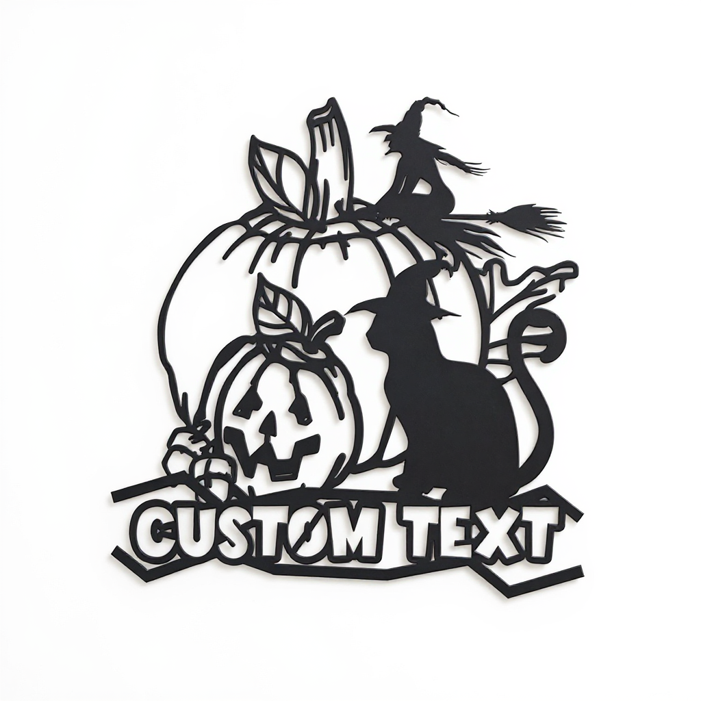 Haunting Custom Name Metal Sign for Spooky Halloween Decor - Personalize Wall Art