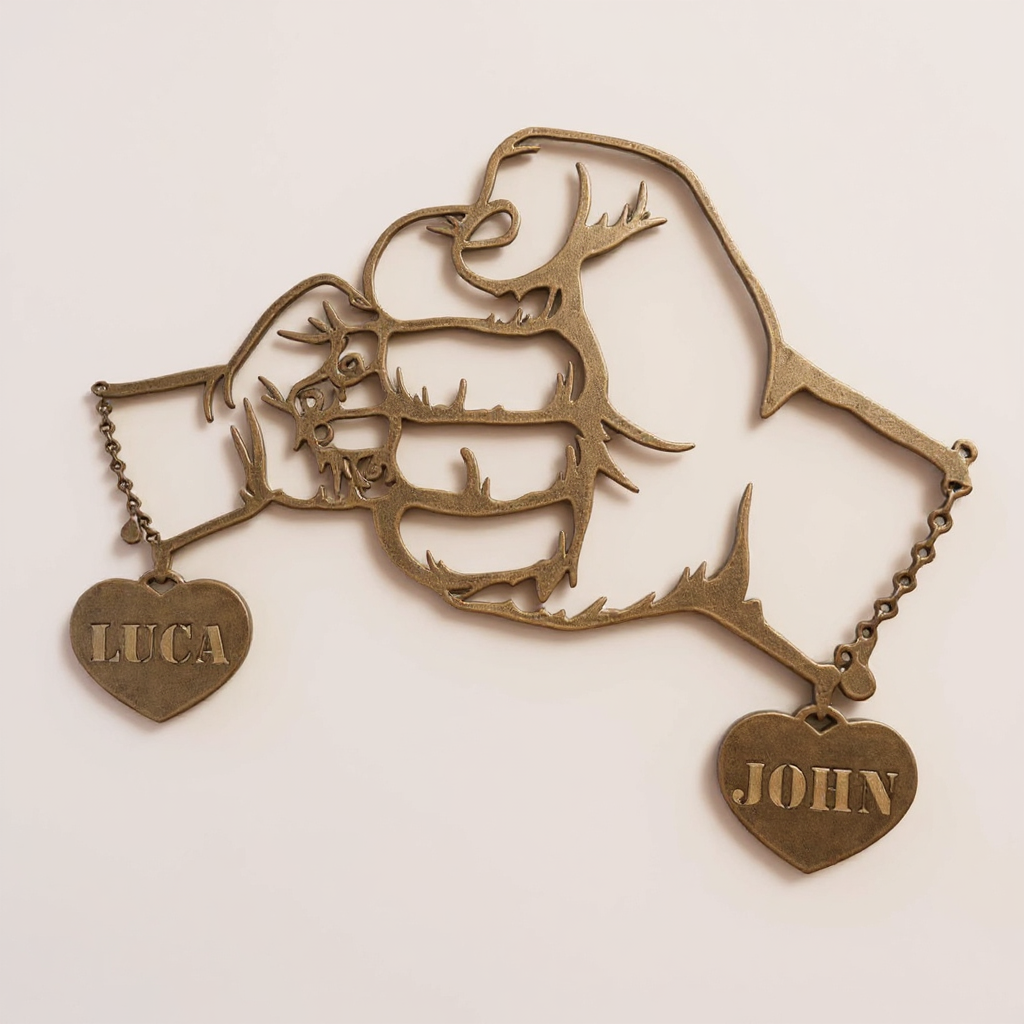 New Dad Laser Cut Metal Signs