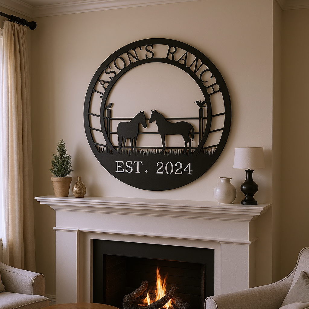 Cherish Your Horse Ranch - Personalized Family Farm Metal Sign